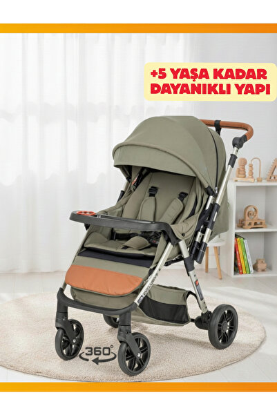 modabebekler 360° Döner Tekerlekli Çift Yönlü Kullanım Geniş Sepetli Bebek Ar...