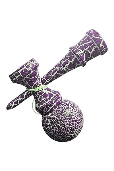 Bibilel Kids Kendama X Original, Profesional, Bibilel Kids, Cracat, Lemn, 18 cm, Albastru/Alb