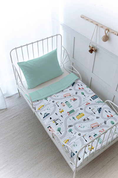 Tuğba Kuğu Organik Baskılı Montessori (100x200) Yorgan Seti - Iconic Serisi -...
