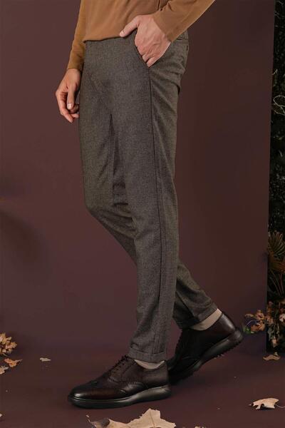 Efor P 1138 Slim Fit Kahve Klasik Pantolon