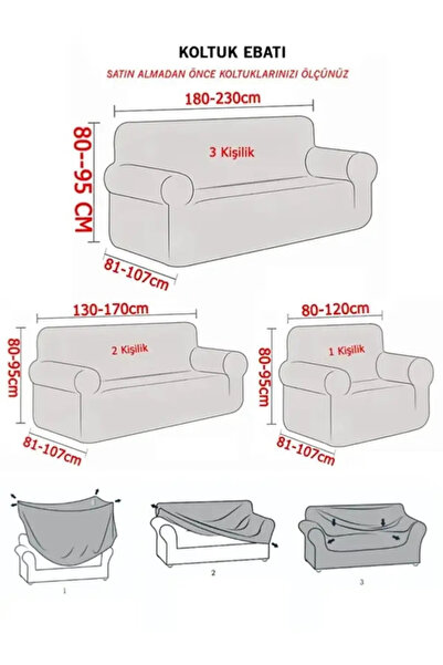 AKYOL HOME Калъф за комплект дивани от плетен жакард 3+2+1+1. еластична, гъвкава, миеща се седалка, диван, калъф за диван