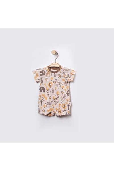 Necix's Wild Short Sleeve Three-Piece Short Jumpsuit Set Yellow