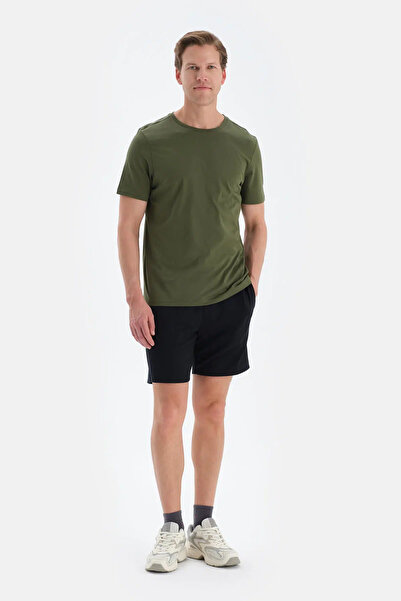 Eros Чорні шорти з кишенями та шнурком з модального матеріалу