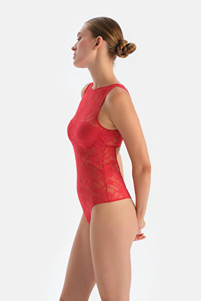 Eros Red Bodysuit with Back Detail