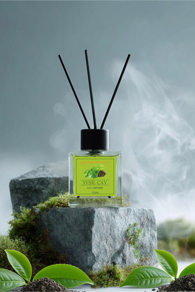 MOUVEMENT Yeşil Çay 100 ml Bambu Çubuklu Oda Kokusu – Rahatlatıcı ve Canlandı...