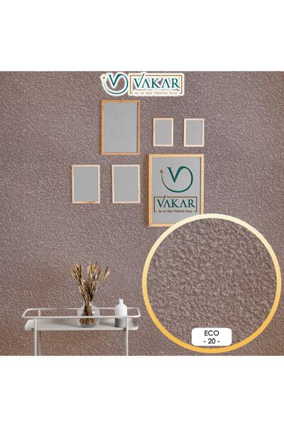 Vakar Canlı Sıva | Ipek Sıva | Dekoratif Sıva | Eco-20 Sütlü Kahve Simli