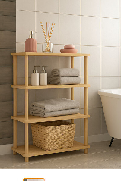 HESA 4 أرفف متعددة الأغراض لتنظيم أرفف الحمام