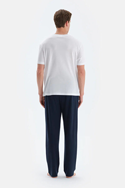 Eros Сині брюки з прямими штанинами та деталями