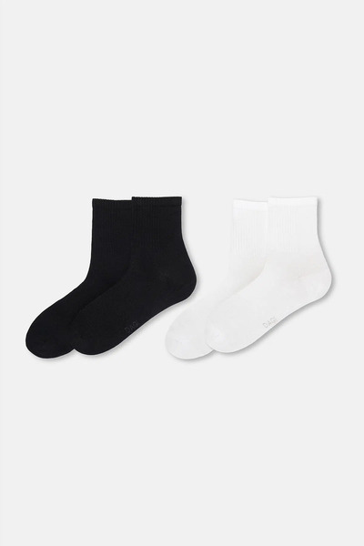 Eros Λευκό-Μαύρες Ανδρικές Αθλητικές Κάλτσες 2 τεμαχίων