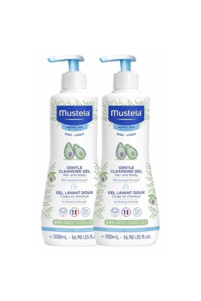 Mustela Pachet de 2 x Mustela Gel de curățare pentru păr și corp, 500 ml