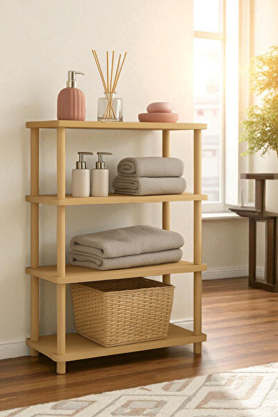 HESA 4 أرفف متعددة الأغراض لتنظيم أرفف الحمام