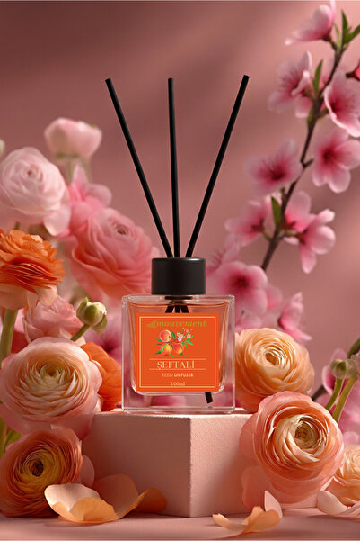 MOUVEMENT Şeftali Bahçesi 100 ml Bambu Çubuklu Oda Kokusu – Tatlı ve Meyvemsi...