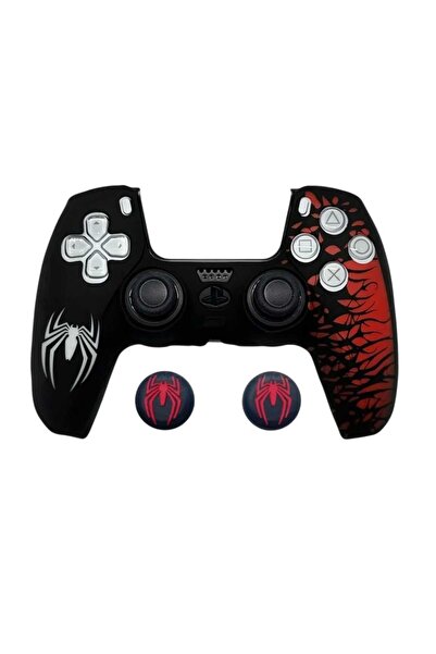 comse PS5 Dualsense Spider-Man Koruyucu Silikon Kılıf + Analog silikon Koruyucu