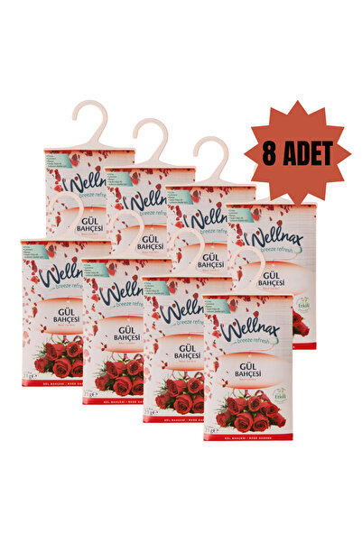 Wellnax breeze refresh 8 Adet Wellnax Oda Kokusu Dolap Çekmece Araç Kokus GÜL...