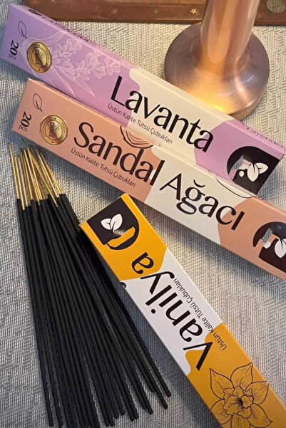 OrdoVeni Tütsü Seti - 3 Farklı Aroma 60 Adet Tütsü & Oda Kokusu