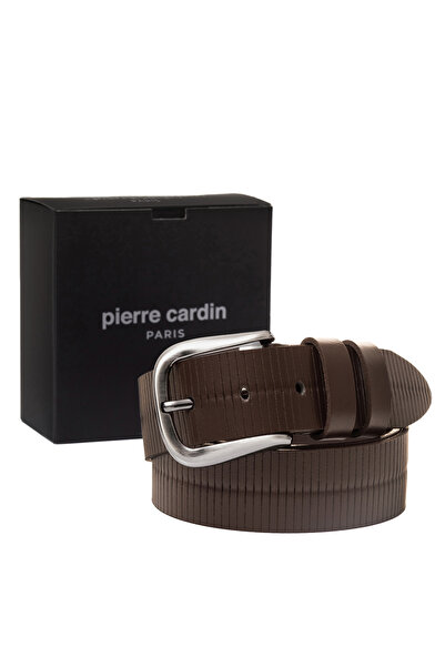 Pierre Cardin Καφέ Δερμάτινη Ανδρική Ζώνη (Πλάτος 4 cm ) PC4160K2P