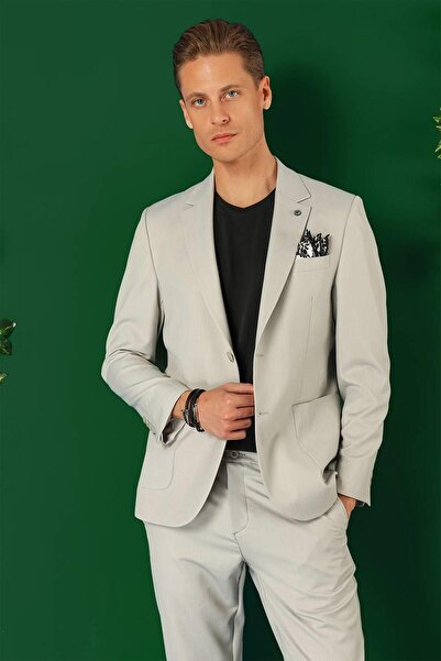 Efor Comfort Fit Torba Cep Esnek Pamuk Casual Taş Ceket C 664