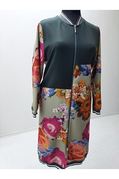 GigiTex Γκρι καπνιστό λουλουδάτο σχέδιο Jacquard-Crepe Αθλητικό καπάκι με κουκούλα 36-42 μεγέθη Διπλή τσέπη Άνετη εφαρμογή