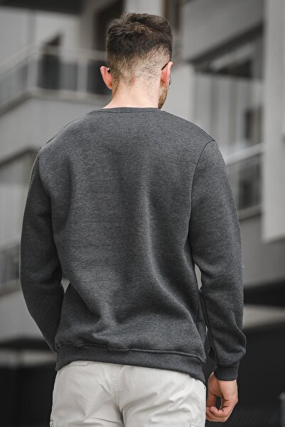 Oksit Gomez Slim Fit Three Thread Raised Cotton Crew Neck Sweatshirt