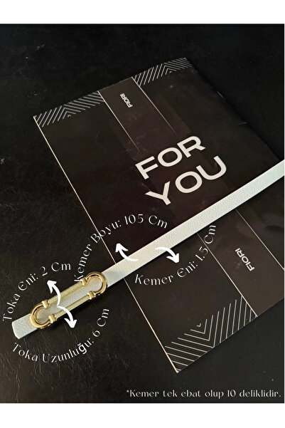 Fiori Thin Belt with Gold Buckle, Pants Belt, Shirt Belt, Coat Belt, Dress Belt