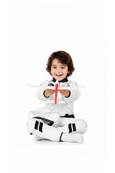 KanatGo Space Costume for Kids + Foam Airplane Toy – Party and Gift Outfit