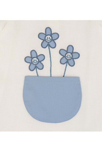 best kids Daisy Detailed Linen Dress Ecru