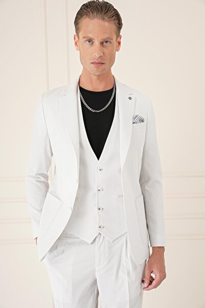 Efor Comfort Fit Gofre Kumaş Pamuk Yelekli Casual Taş Ceket C 678