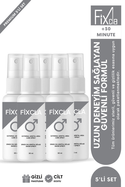 FixCla Platinum Series Erkek Sprey 30 ml – Pratik Erkek Süre Destekleyici 5’l...