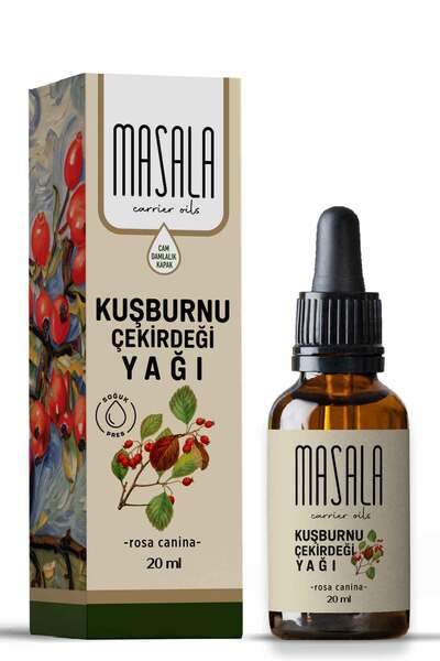 Masala Saf Kuşburnu Çekirdeği Yağı 20 ml. (Rosehip Oil) Soğuk Pres