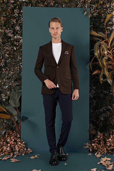 Efor C 650 Slim Fit Kahve Spor Ceket