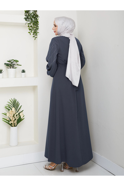 SERRA MODA rochie hijab cu model de piatră de baklava