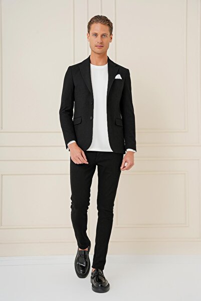 Efor C 686 Slim Fit Siyah Spor Ceket