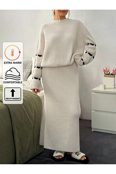 TOFAN TRİKO Skirt - Sweater Knitwear Set