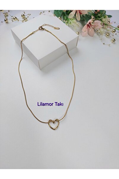 Lilamor Steel Heart Knot Necklace