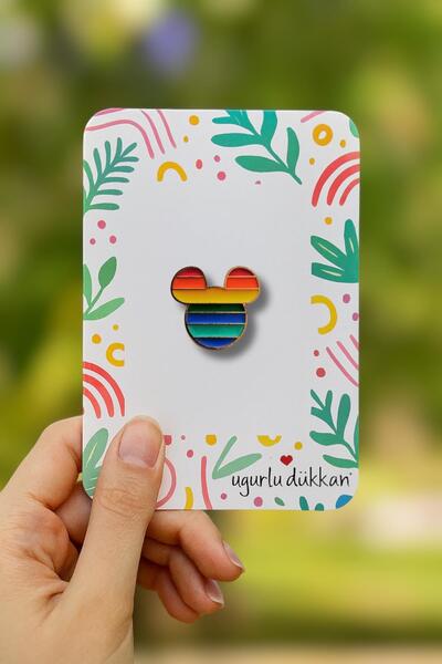 uğurlu dükkan Renkli Mickey Rozeti