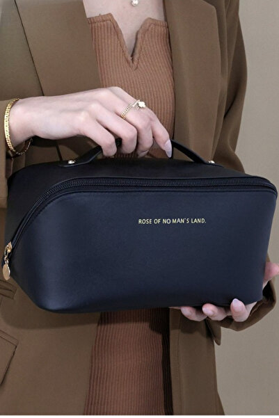 CARA CARO Kalınlaştırılmış Pu Makyaj Çantası Büyük Kapasiteli Taşınabilir Mak...