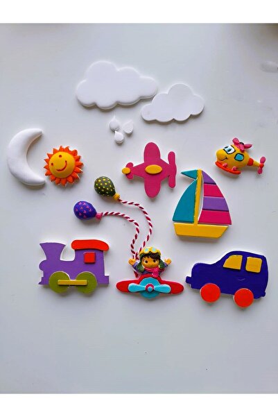 tasarımhikayecisi Gökyüzü Ve Taşıtlar Taş Boyama Seti-tatil Etkinlik-aktivite...