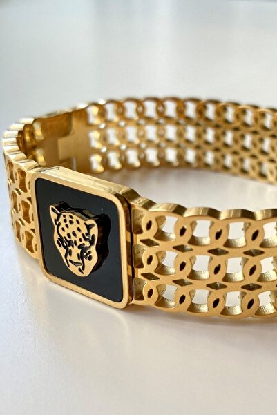 Tupek Store الصلب نمط الفهد الصفد سوار ذات جودة عالية