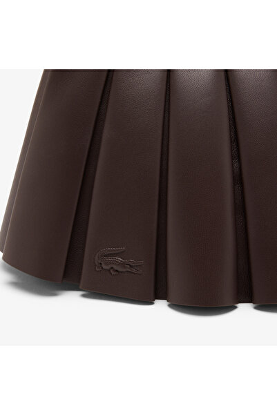 Lacoste Small Lenglen Kadın Deri Koyu Kahverengi Omuz Çantası