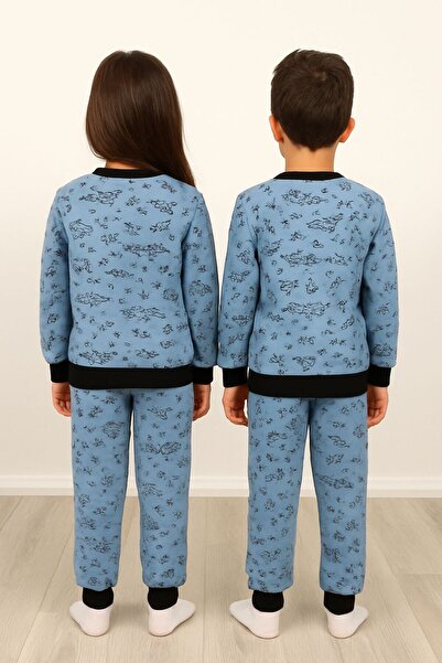 MEICA Unisex Çocuk Desenli Pamuklu Eşofman Takımı