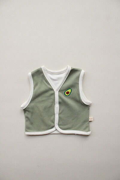 Oh La La Koala For Little Ones Avocado Embroidered Double-Sided Vest