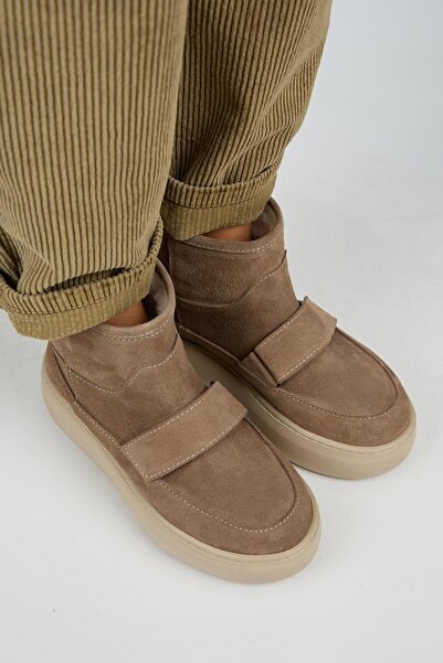 Manijero Ember Kadın Hakiki Deri Üstten Çırtlı İçi Kürklü Vizon Bot