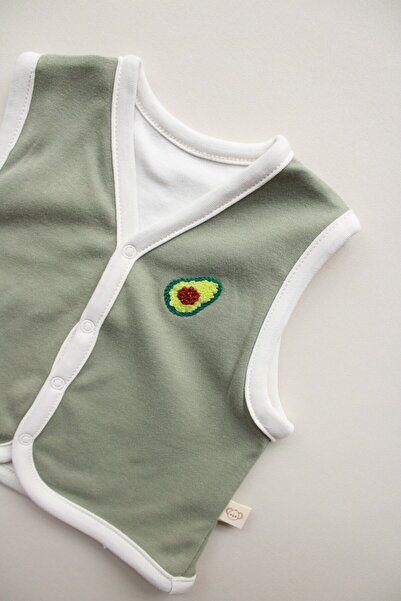 Oh La La Koala For Little Ones Avocado Embroidered Double-Sided Vest
