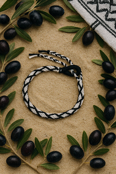 Günebakan Filistin Kefiyesi Temalı İp Bileklik