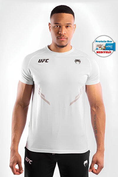 Stylovi Ufc X Venum Premium Compression White Special Fabric Men's Sports Training Fitness Tshirt Mma