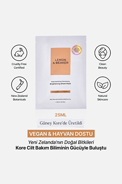 Lemon & Beaker Aydınlatıcı Yüz Bakım Maskesi - Tekli Paket
