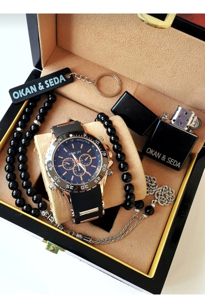 Genel Markalar KİŞİYE ÖZEL SAAT SETİ, SAAT, TESBİH, BİLEKLİK, ANAHTARLIK, ÇAKMAK.