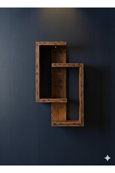 VEO STORE رف حائط خشبي متعدد الأغراض