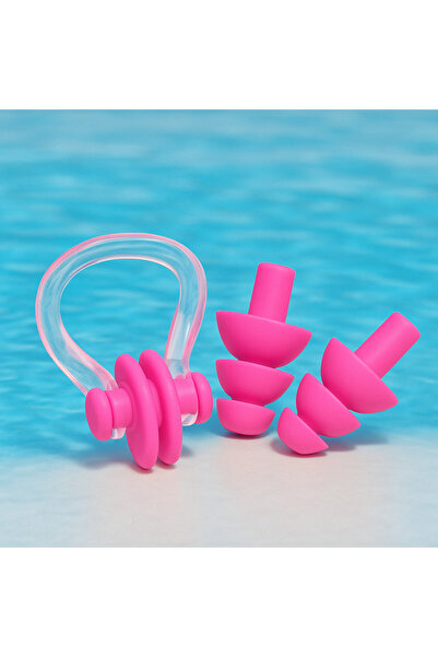 BERMUDA 2'li Kulak Tıkacı ve Burun Klipsi Seti - Kulak Burun Tıkacı Silikon-E...