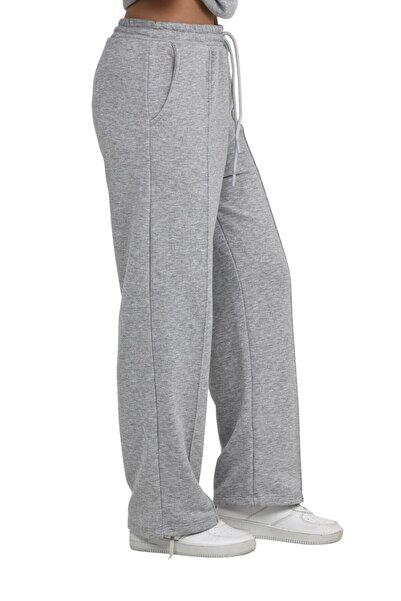 ERDEM KIDS Κοριτσίστικο παντελόνι με 3 κλωστές από βαμβακερό χτενισμένο βαμβάκι με ελαστική μέση με κορδόνια Σχολικό παντελόνι